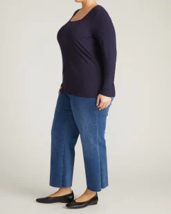 Agatha Liquid Jersey Top Midnight