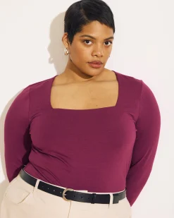 Agatha Liquid Jersey Top Rothko Purple