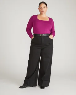 Agatha Liquid Jersey Top Rothko Purple