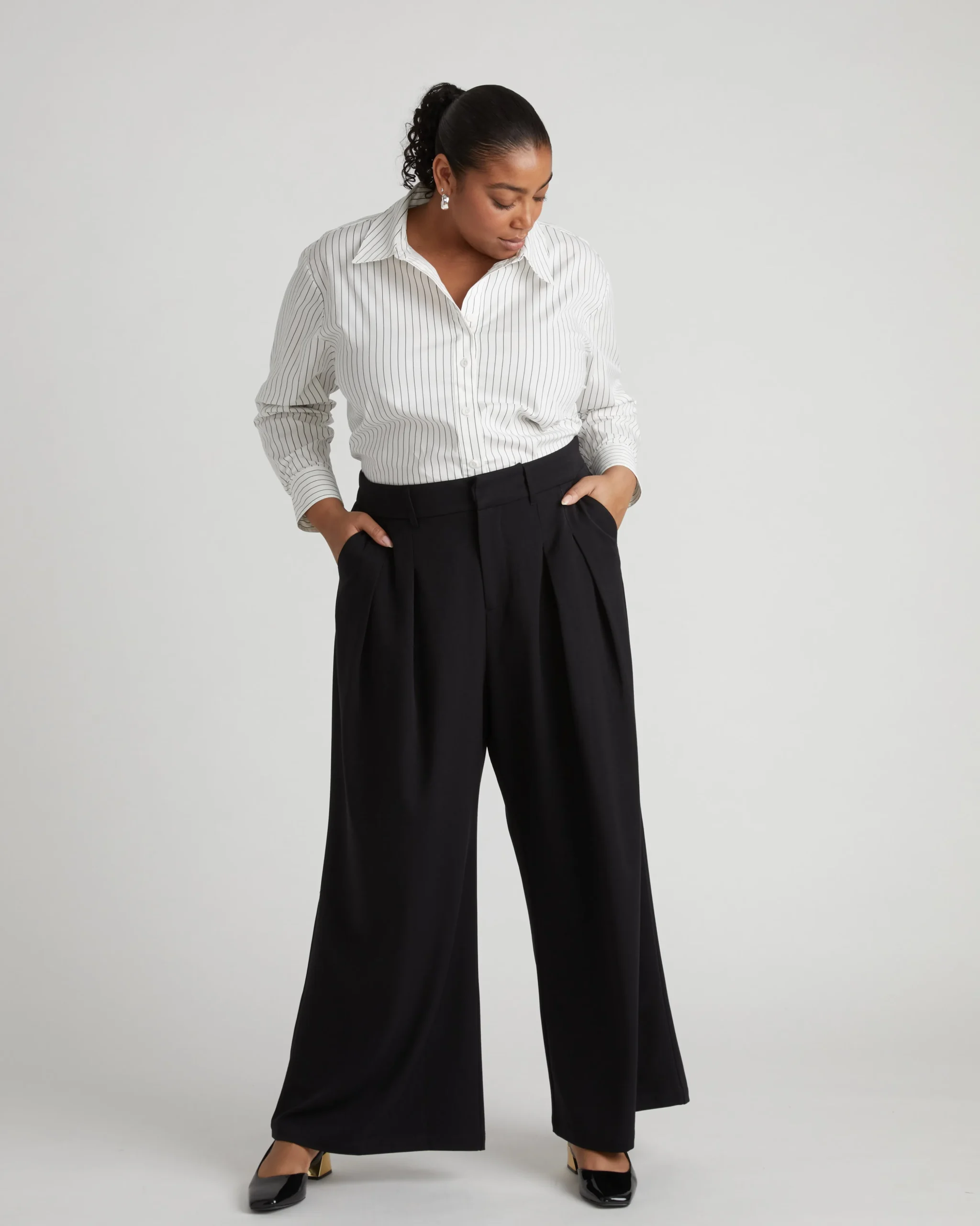 All Day Palais Wide Leg Pants Black