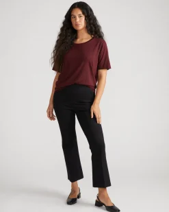 Amaya Ponte Kick Flare Pants Black