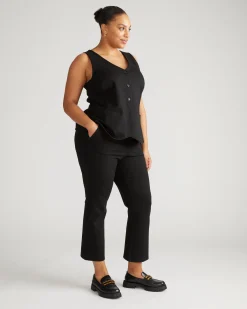 Amaya Ponte Kick Flare Pants Black