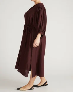 Amparo Linen Blend Dress Brulee
