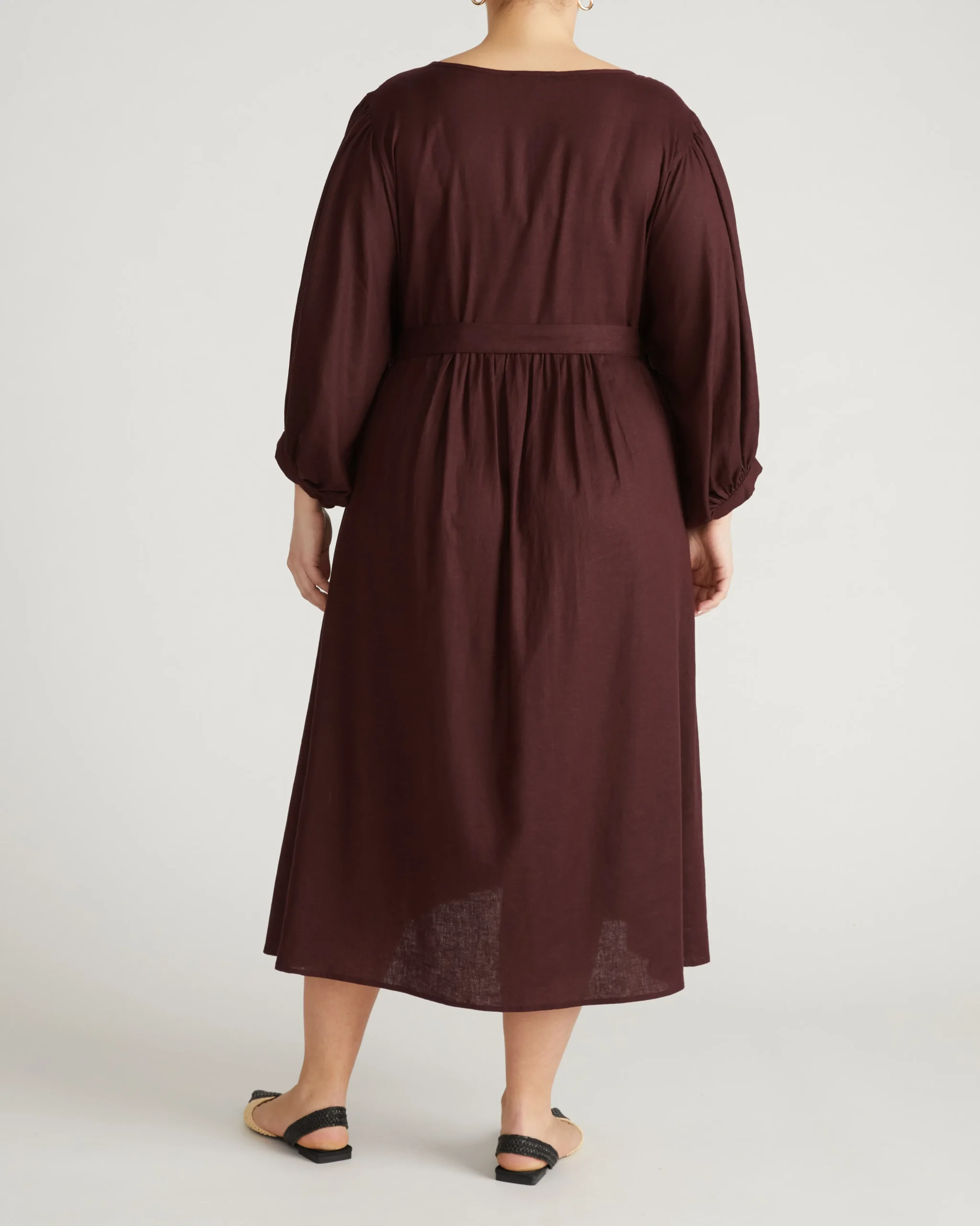 Amparo Linen Blend Dress Brulee