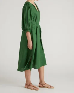 Amparo Linen Blend Dress Jardin
