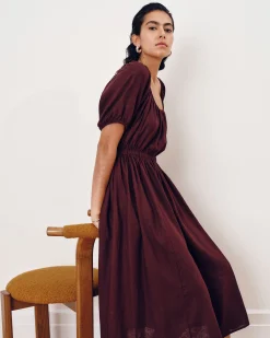 Andrea Linen Blend Dress Brulee