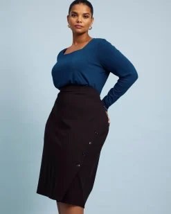 Anya Ponte Skirt Espresso
