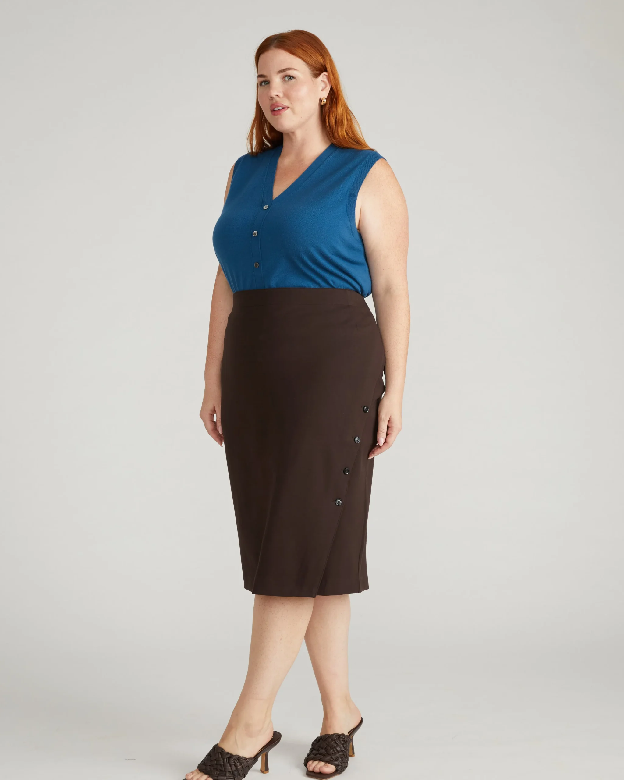 Anya Ponte Skirt Espresso
