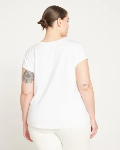 Ashley Cap Sleeve Tee White