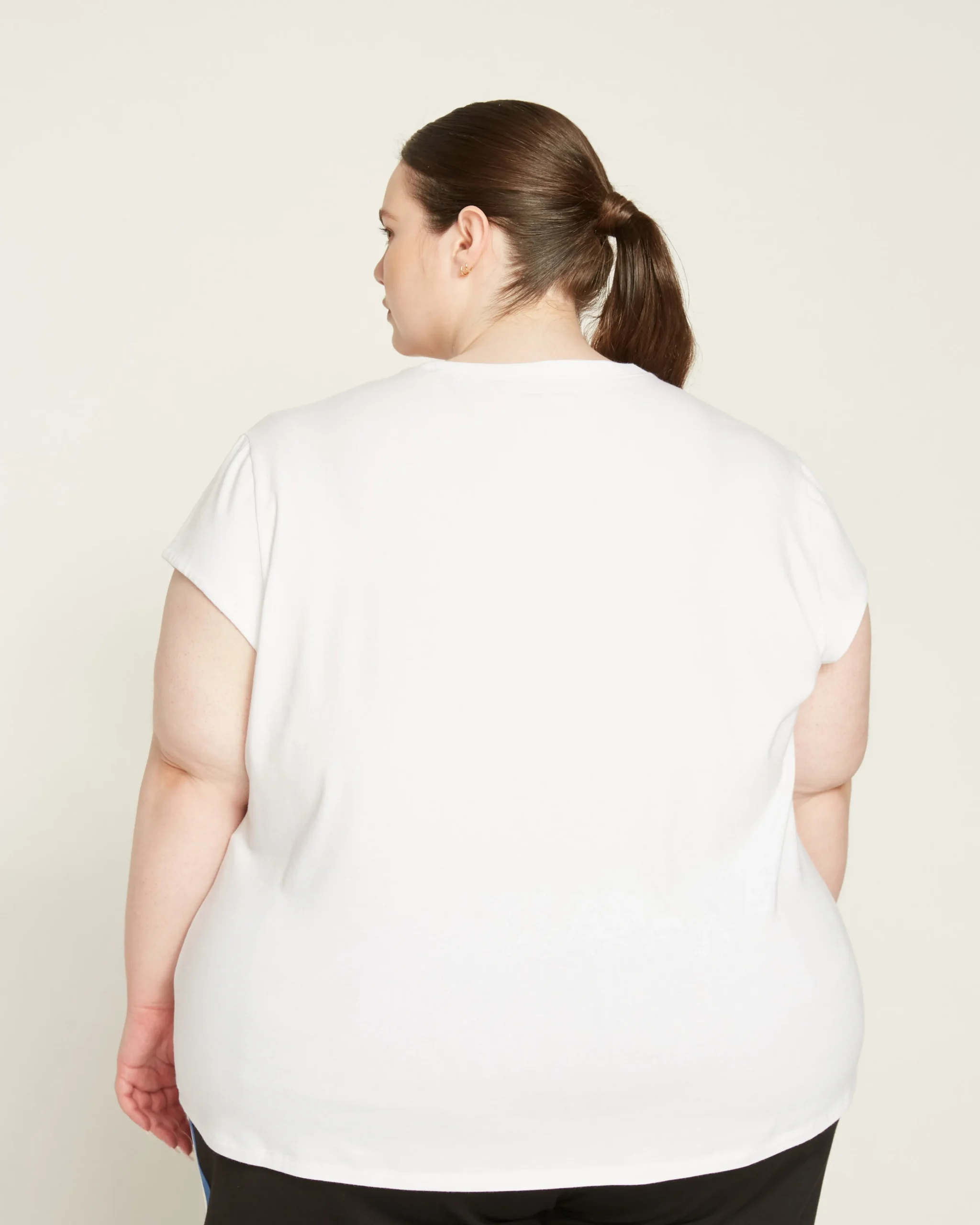 Ashley Cap Sleeve Tee White