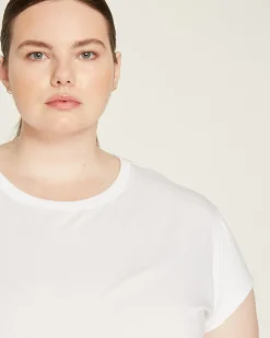 Ashley Cap Sleeve Tee White