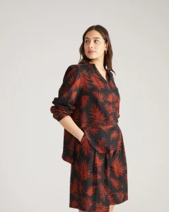 Avalon Linen Blend Blouse Bohem Print