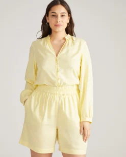 Avalon Linen Blend Blouse Twinkle