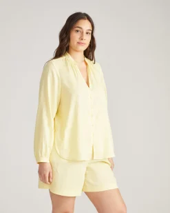 Avalon Linen Blend Blouse Twinkle