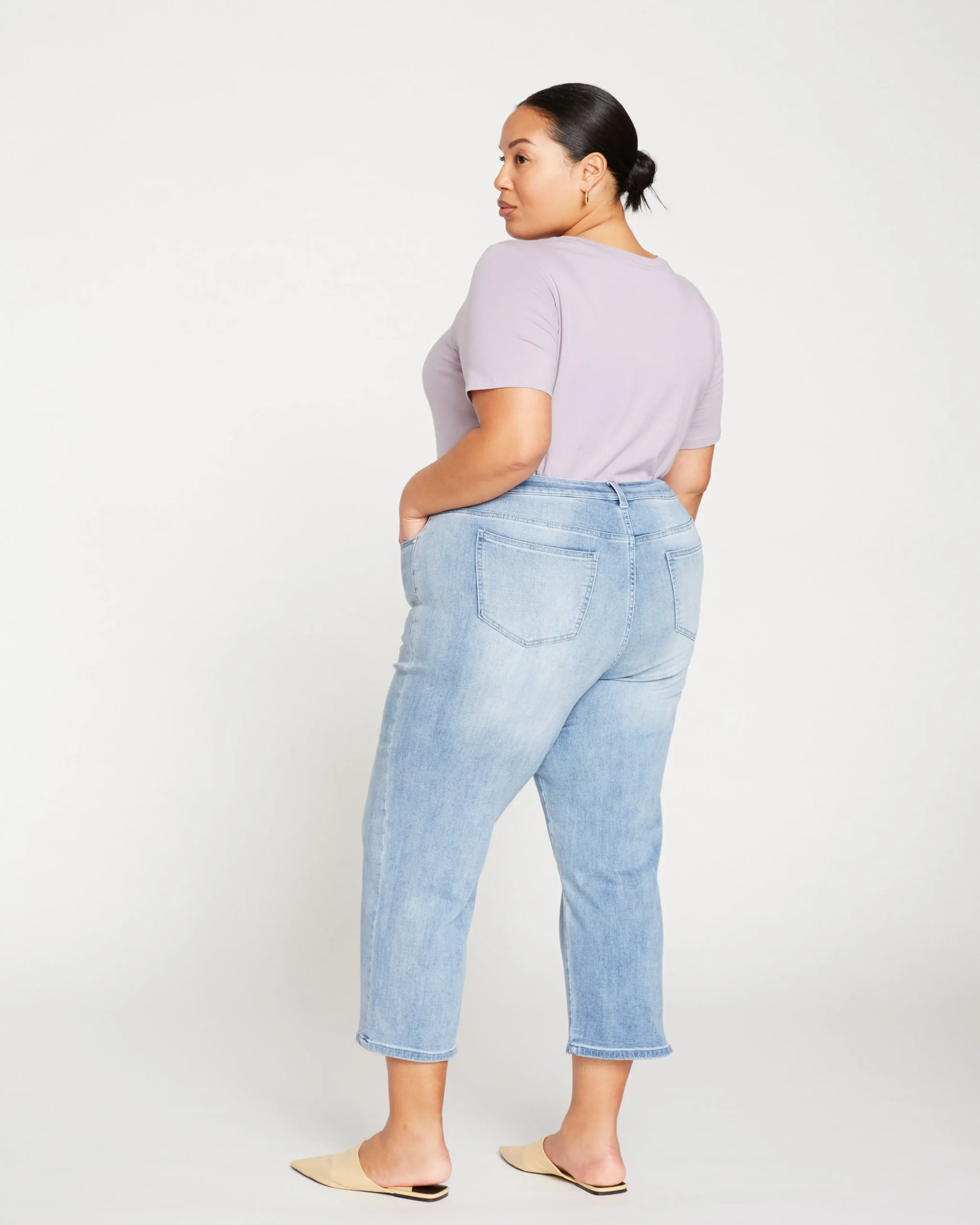 Bae Boyfriend Crop Jeans Light Blue