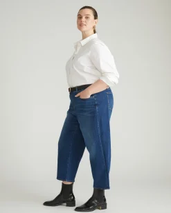 Bae Boyfriend Crop Jeans Naval Blue Wash