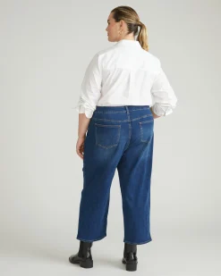 Bae Boyfriend Crop Jeans Naval Blue Wash