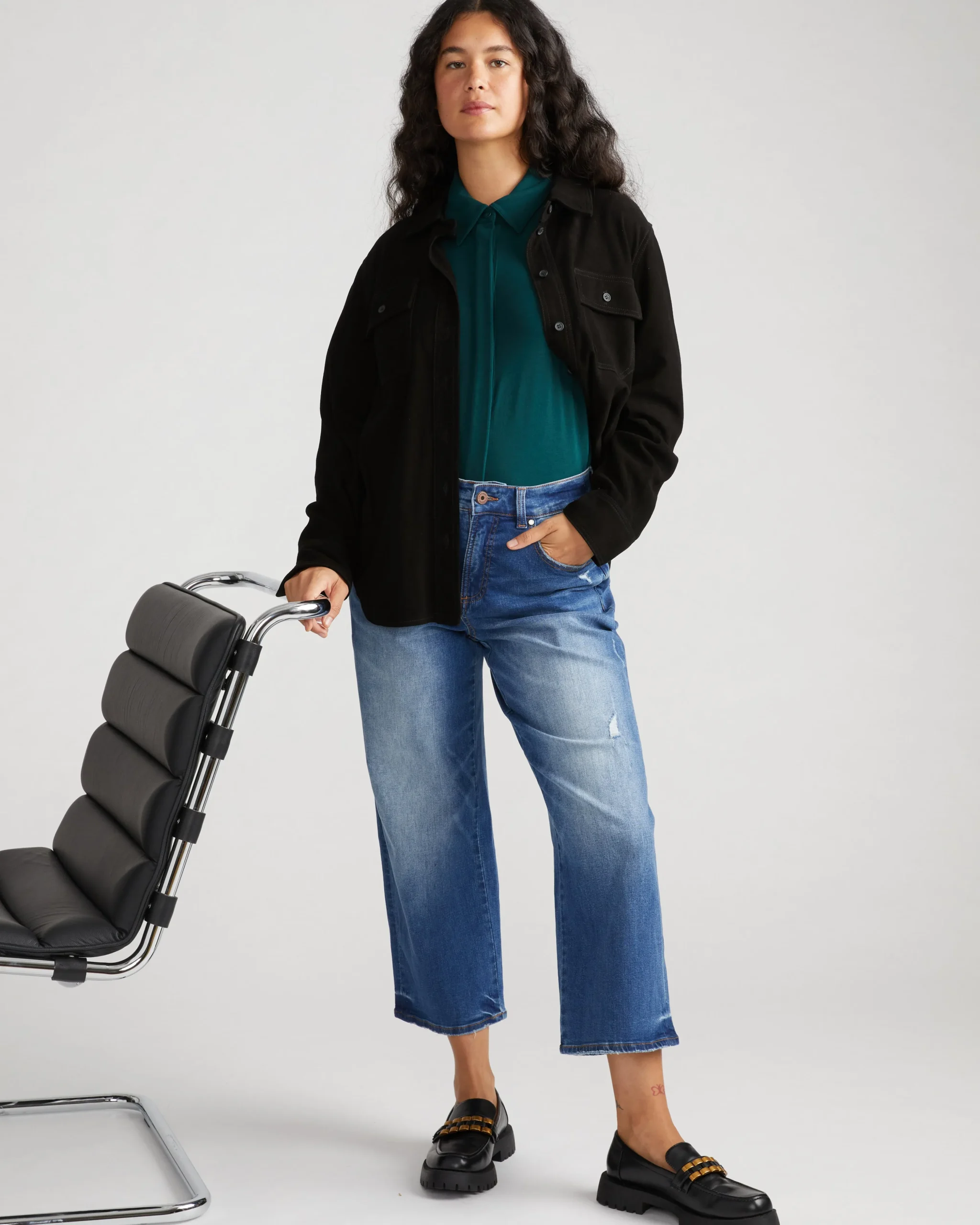 Bae Boyfriend Crop Jeans Princeton Blue