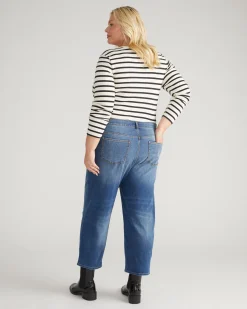 Bae Boyfriend Crop Jeans Washed Vintage Indigo