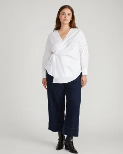 Beacon Stretch Poplin Wrap Shirt White