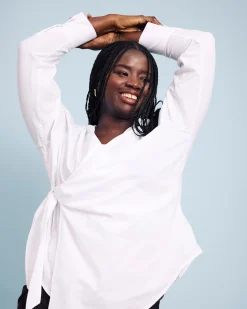 Beacon Stretch Poplin Wrap Shirt White