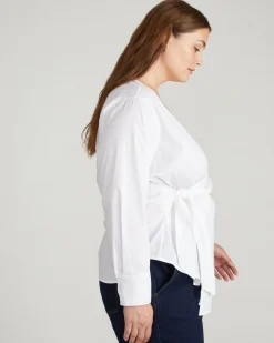 Beacon Stretch Poplin Wrap Shirt White