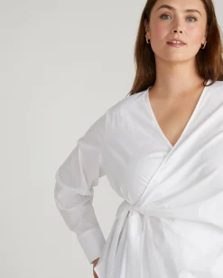 Beacon Stretch Poplin Wrap Shirt White