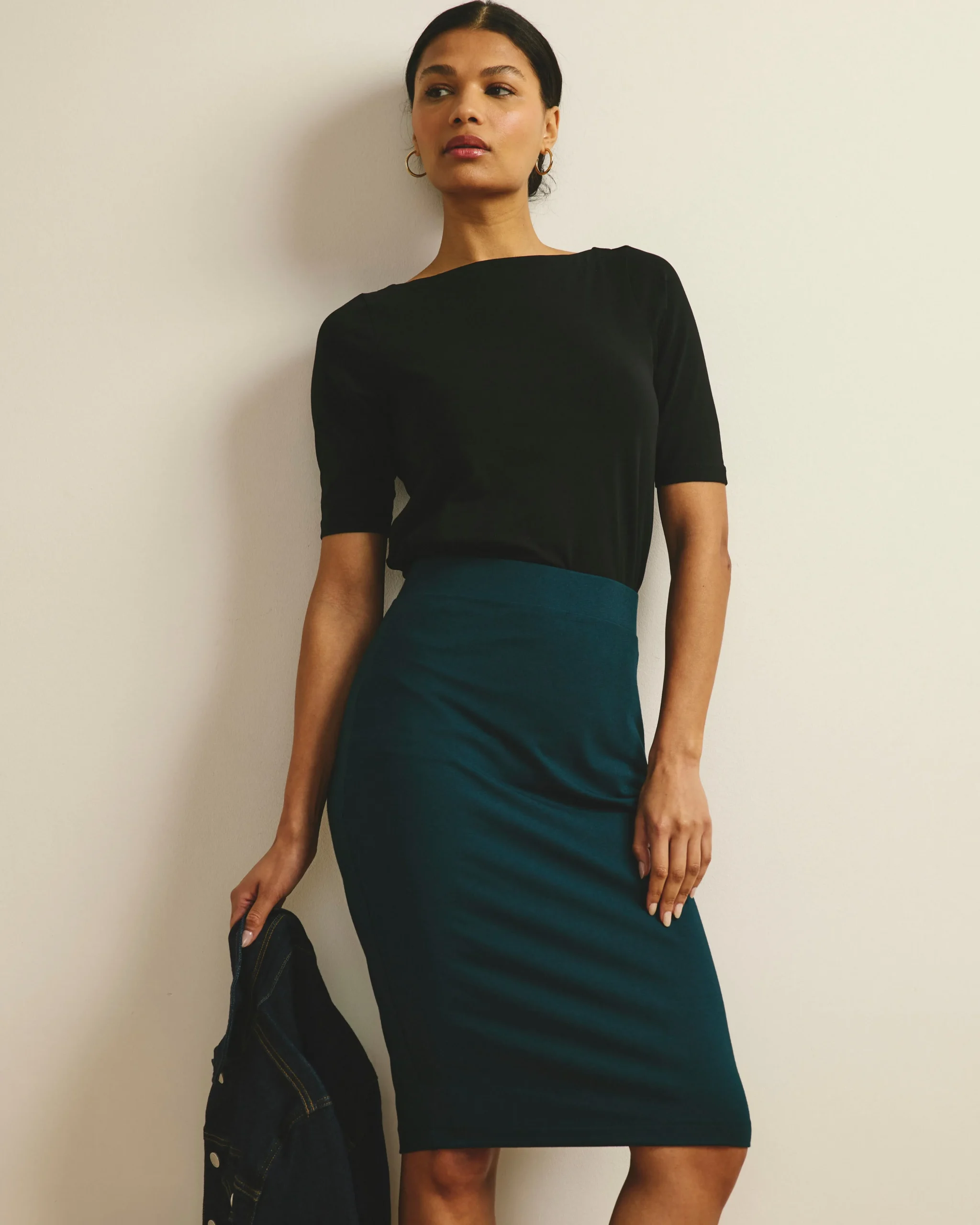 Bella Boatneck Tee Black