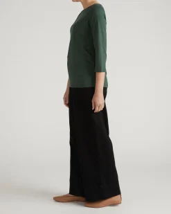 Belle Breton Stripe Jersey Tee Solid Conifer
