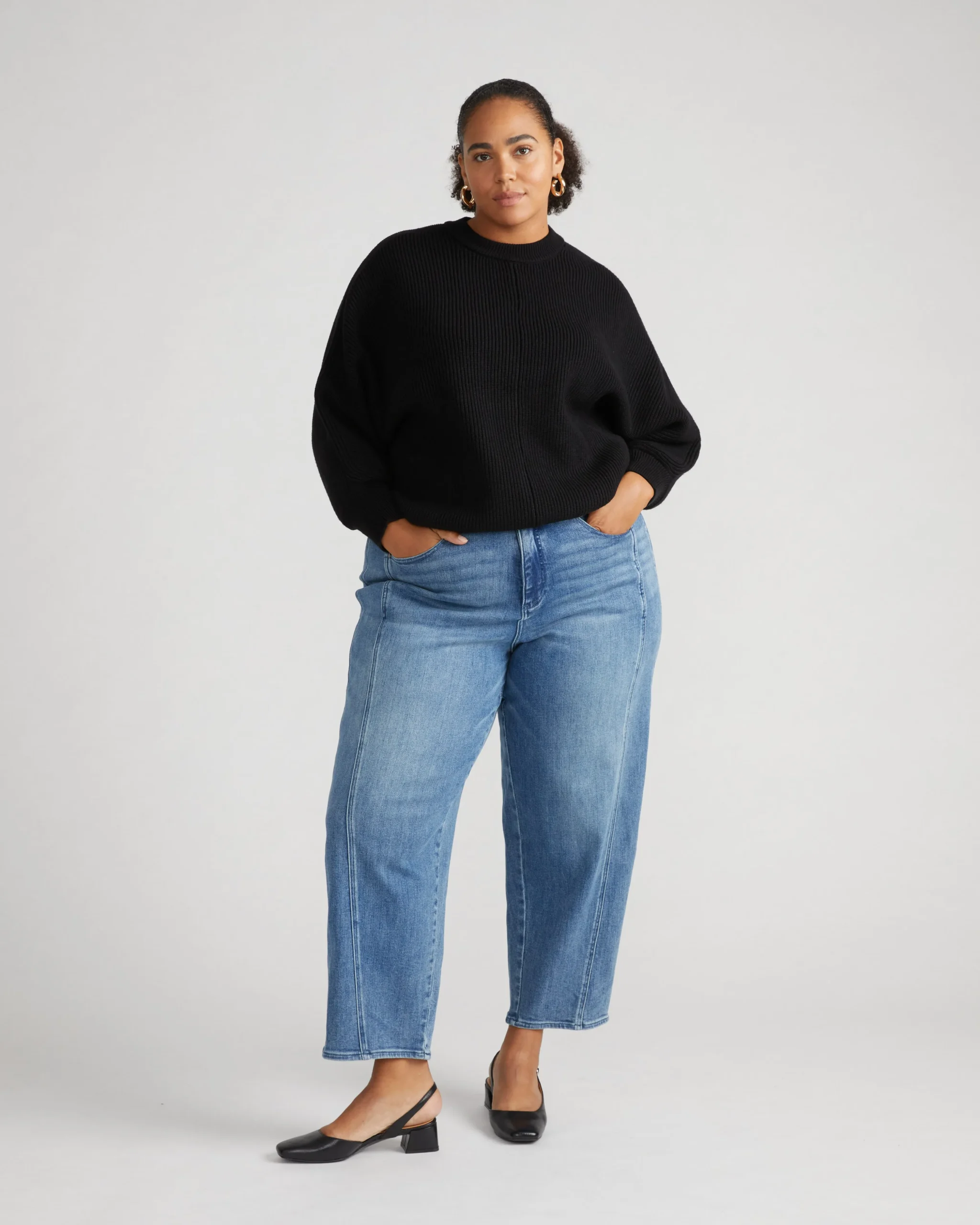 Better-Than-Wool Dolman Sweater Black