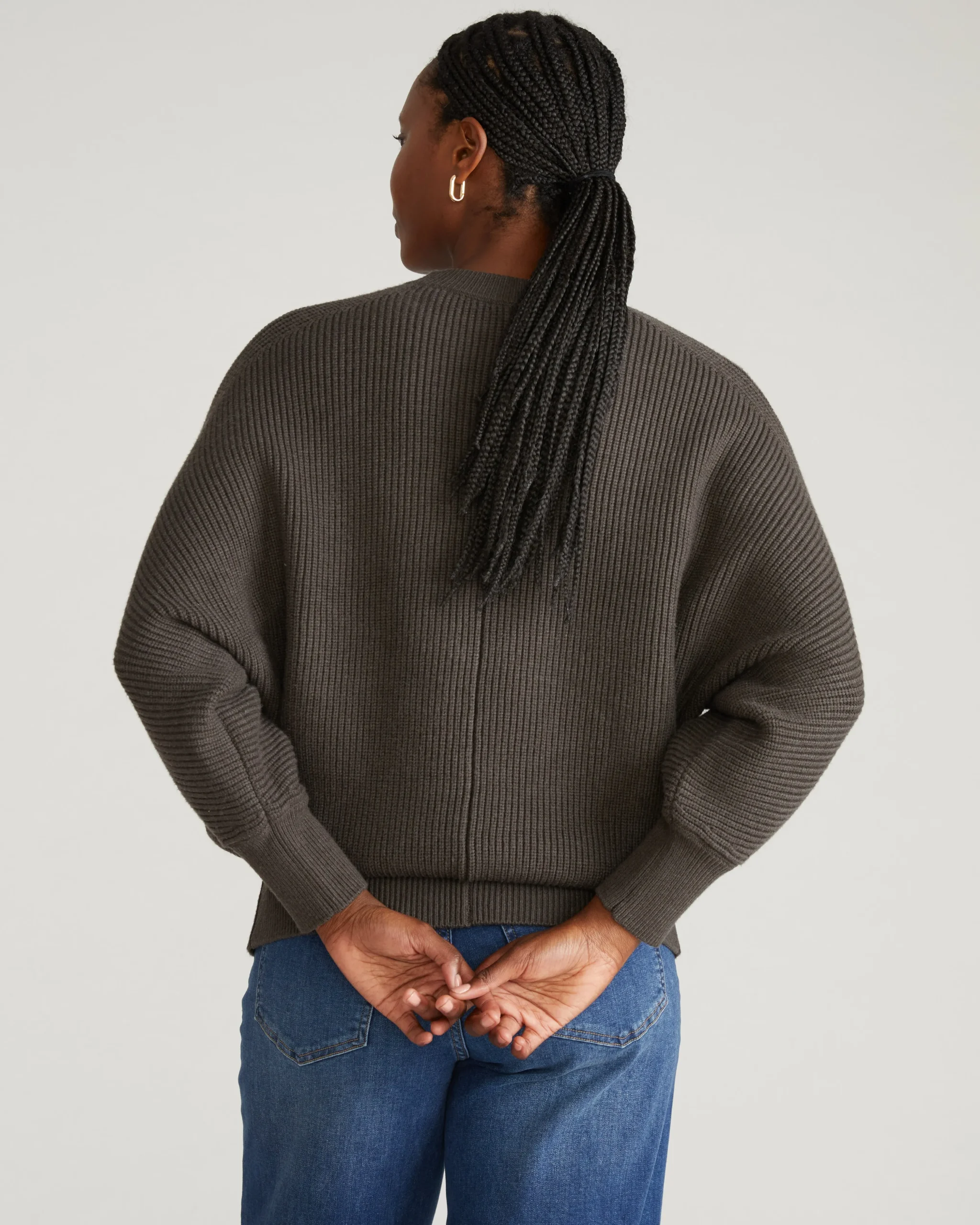 Better-Than-Wool Dolman Sweater Graphite