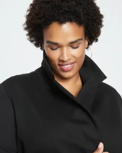 Bianca Double Breasted Ponte Blazer Black