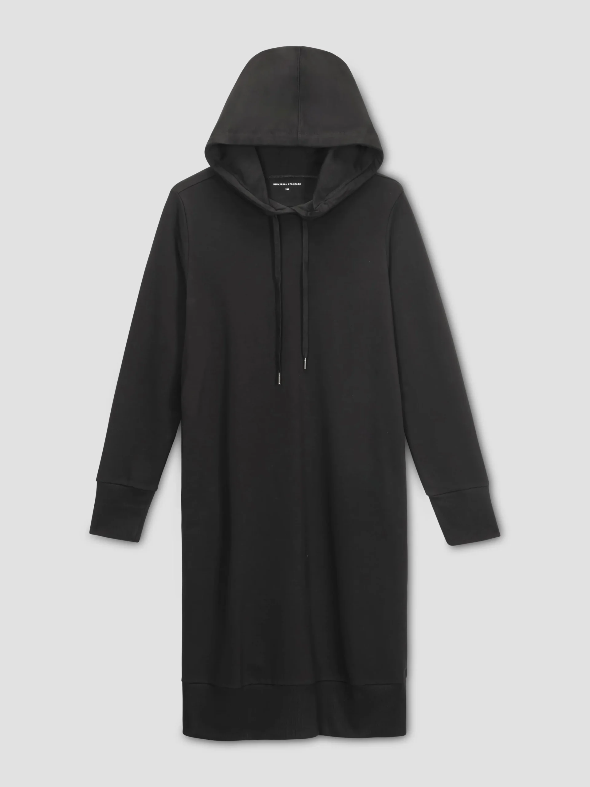 Bree Hooded Sweatshirt Dress Black