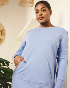 Bree Sweatshirt Dress Graceful Blue