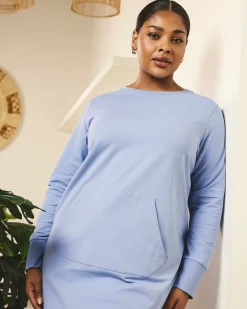 Bree Sweatshirt Dress Graceful Blue