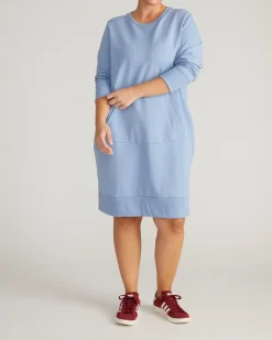 Bree Sweatshirt Dress Graceful Blue