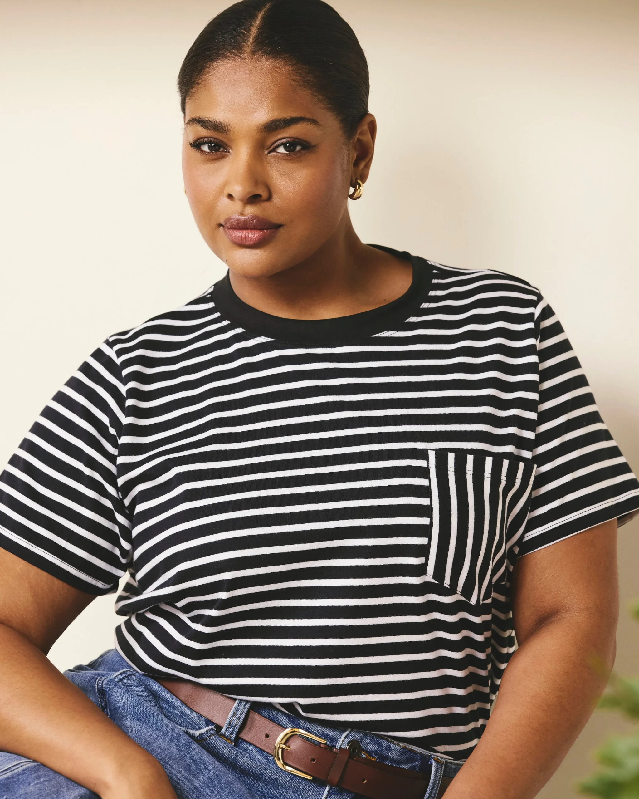 Breton Stripe Garcon Tee Black/White Stripe