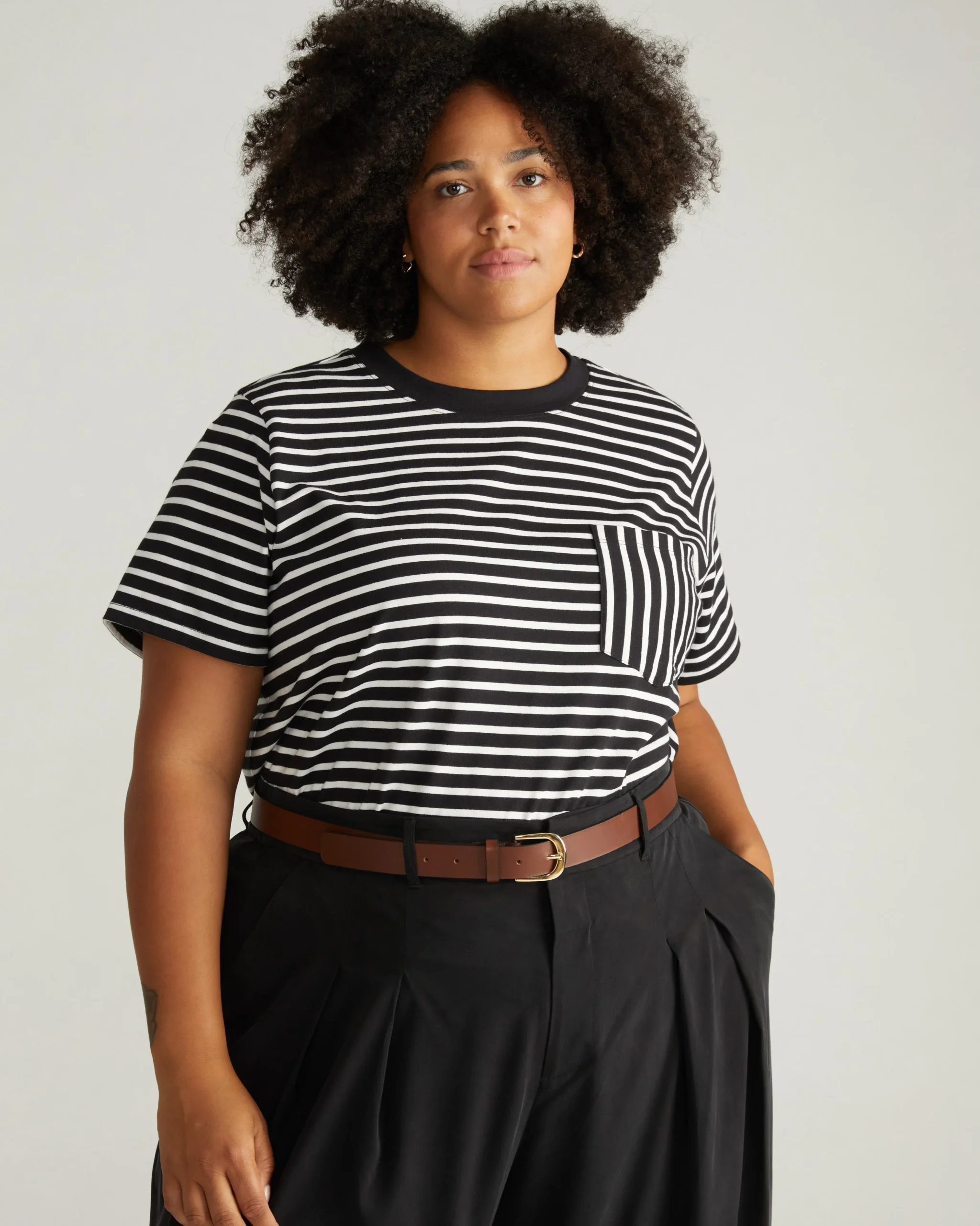 Breton Stripe Garcon Tee Black/White Stripe