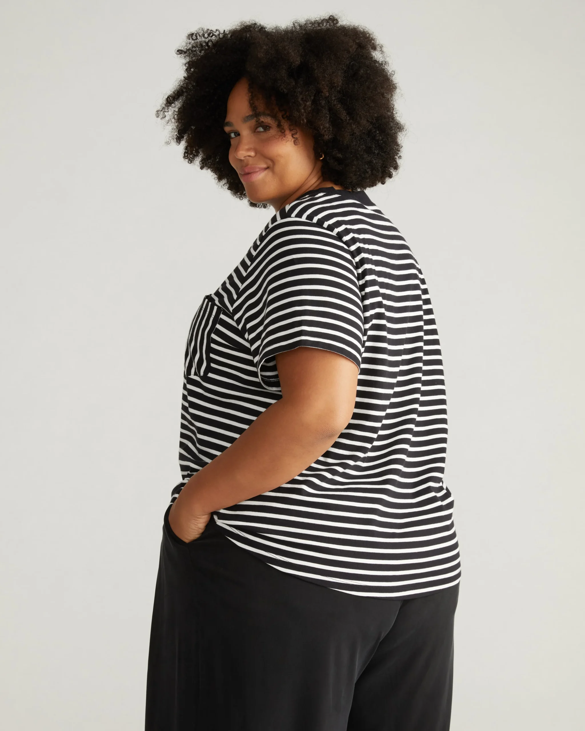 Breton Stripe Garcon Tee Black/White Stripe
