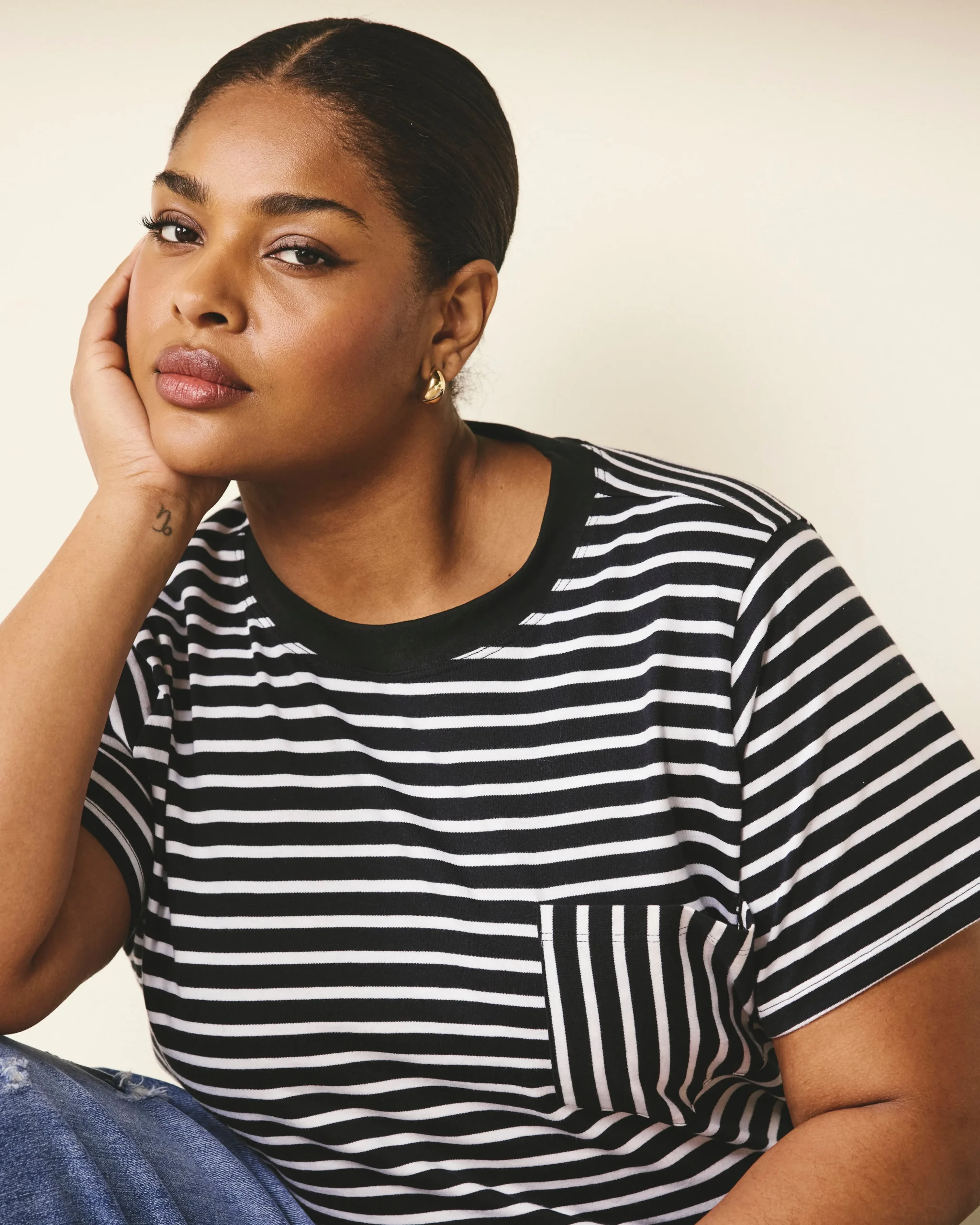 Breton Stripe Garcon Tee Black/White Stripe