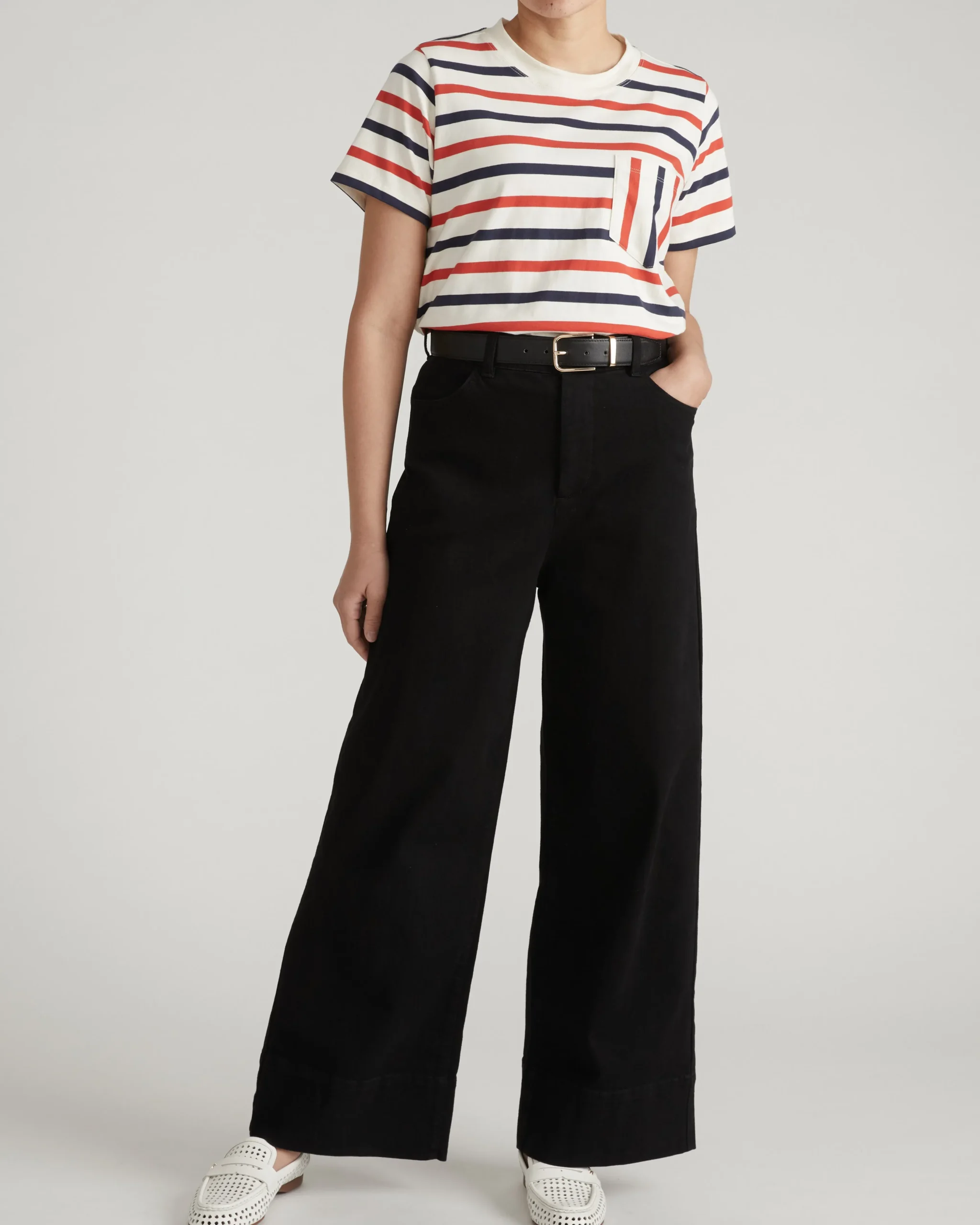 Breton Stripe Garcon Tee Red/White/Blue Stripe