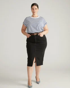 Breton Stripe Garcon Tee White/Cenote Stripe