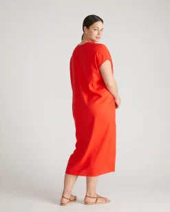 Cabana Linen Blend Kaftan Shoreline Sunset