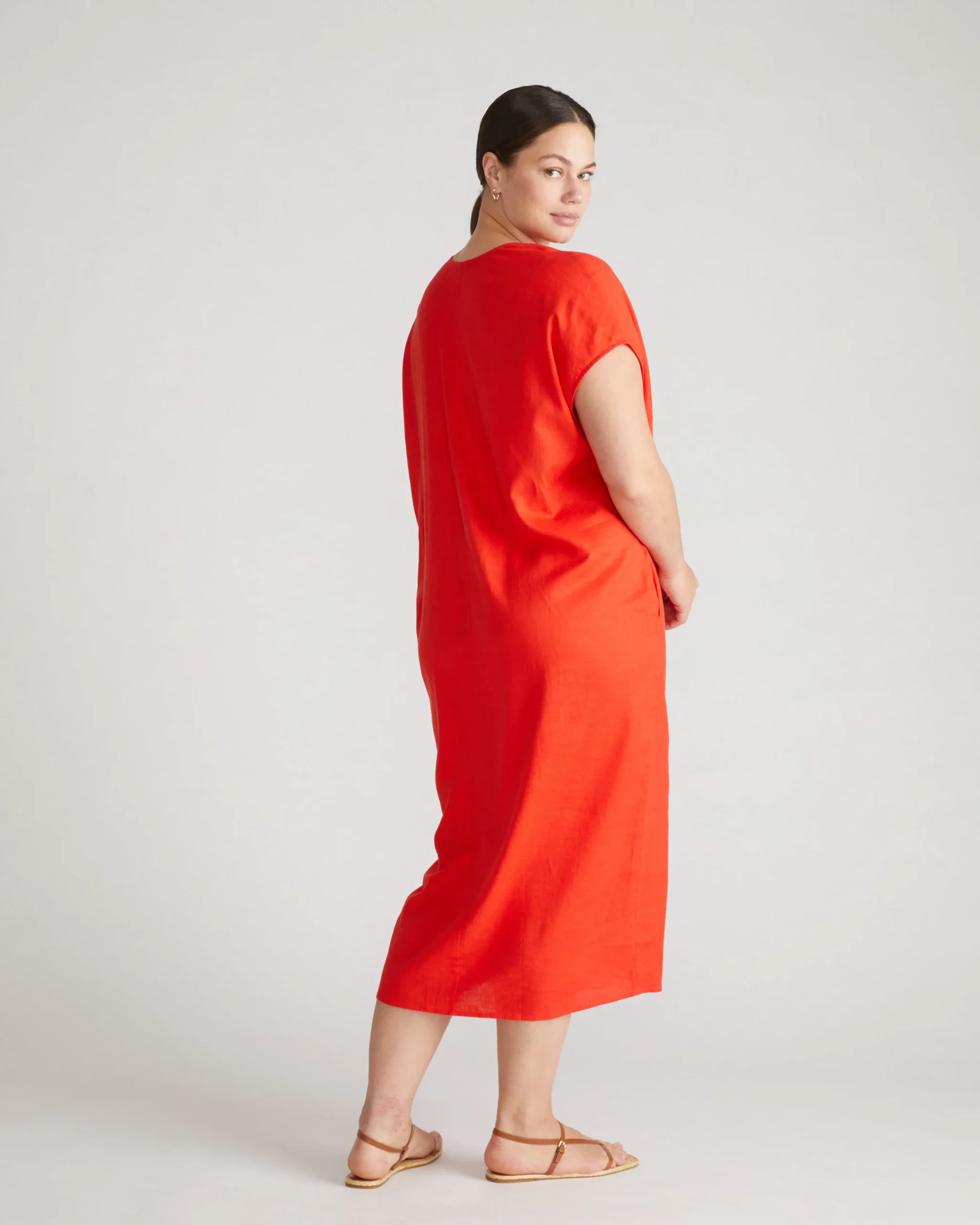 Cabana Linen Blend Kaftan Shoreline Sunset
