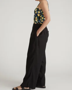 Cai High Neck Tank Black Limoncello Print