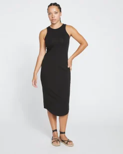 Cai High Neck Tank Dress Black