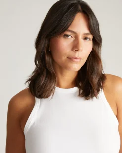 Cai High Neck Tank White