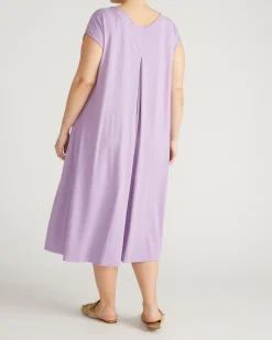 Capri Divine Jersey Flared Dress Spring Iris