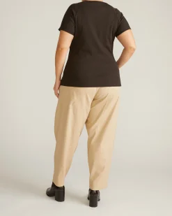 Carey Ribbed Sweetheart Tee Espresso