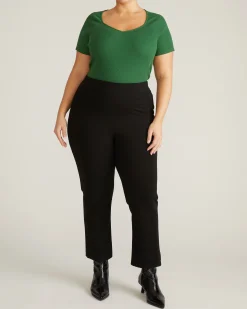 Carey Ribbed Sweetheart Tee Green Park